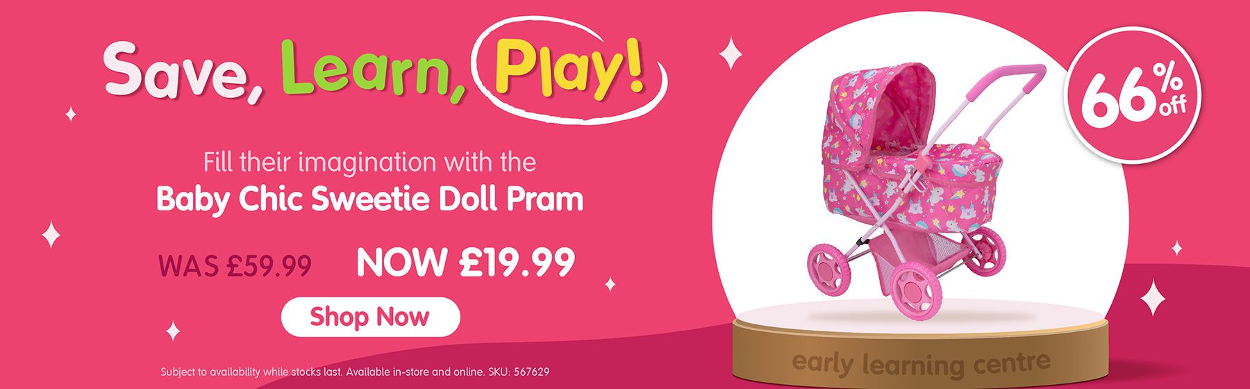 
   Spotlight - Baby Chic Sweetie Doll Pram
   